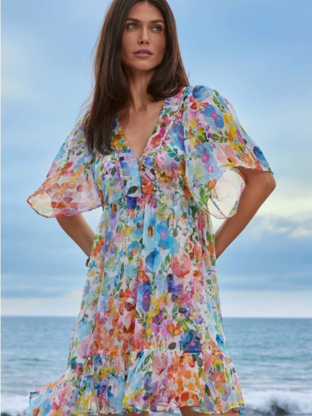 Johnny Was Silk Dress – Size S – NWT
